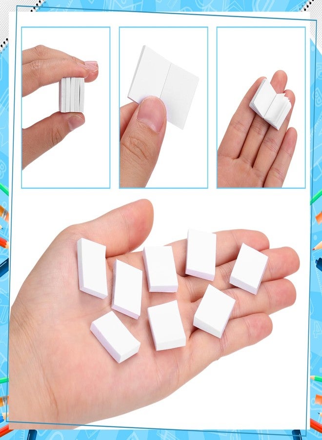 Chivertion 200 Pcs Miniatures White Books Blank Dollhouse Books 1: 12 Scale Mini Book Model DIY Crafting Accessories Tiny House Ornament for Dollhouse Bookshelf Decoration - Image 3